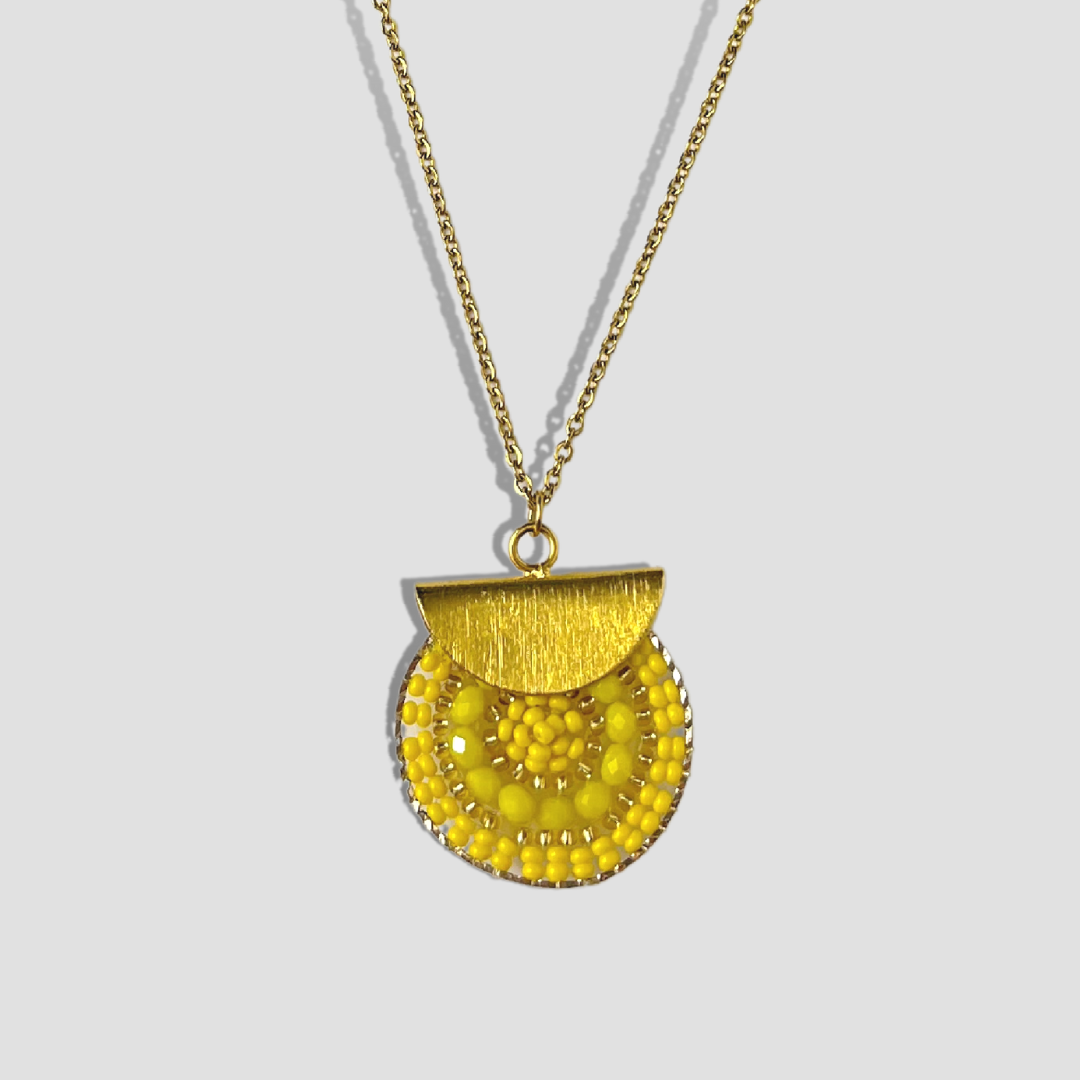Yellow Destiny Shakira Necklace & Earring Set