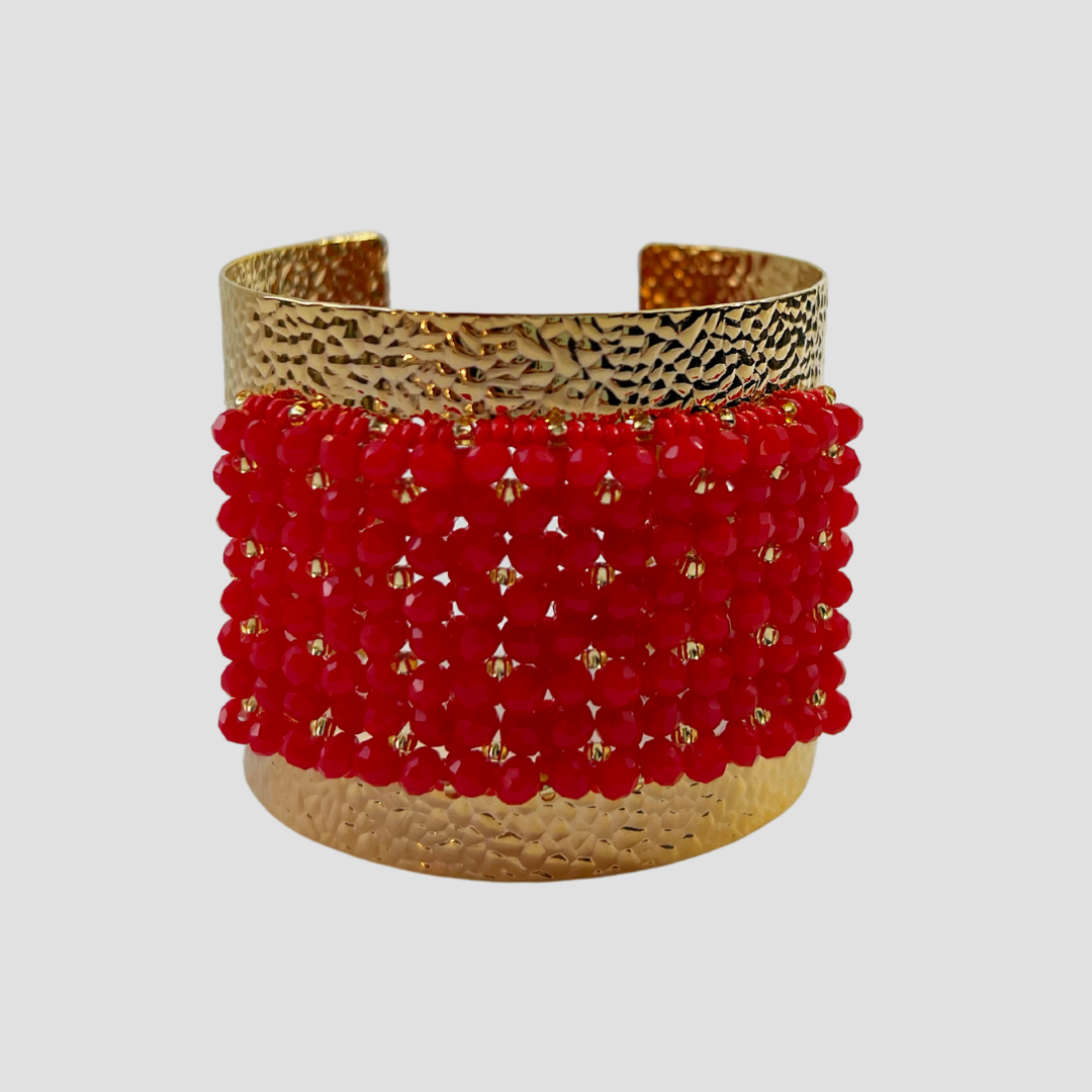 Redd Wide Cuff & Drop Earring Set