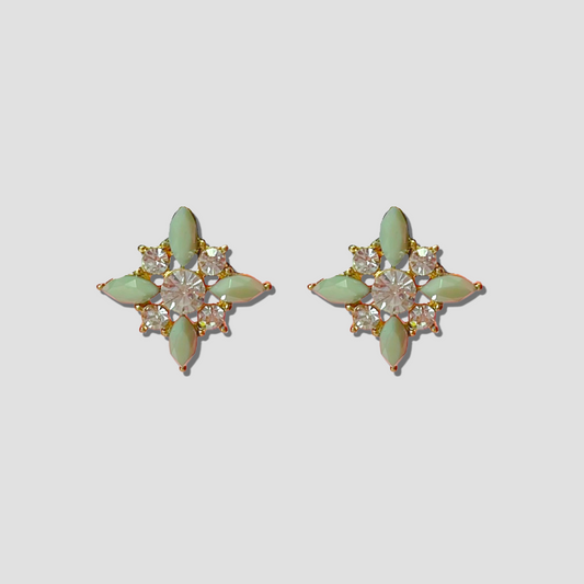 Green Pastel Stud Earrings