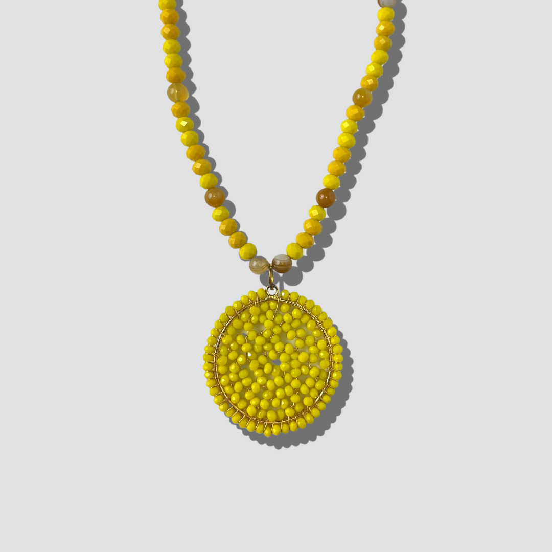 Yellow Sun Shakira Necklace & Earring Set