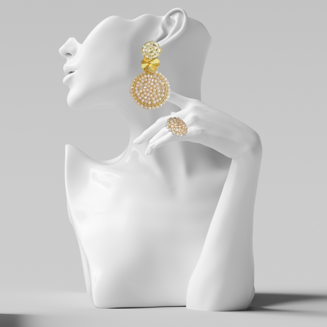 Light Pink Shakira earring & Ring Set