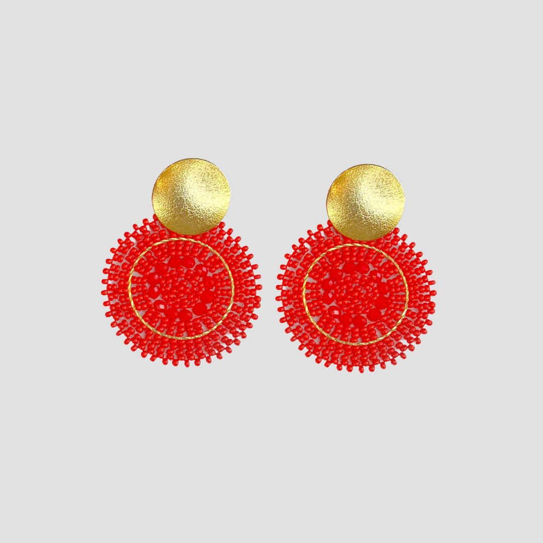 Passion Red Shakira Necklace & Earring Set