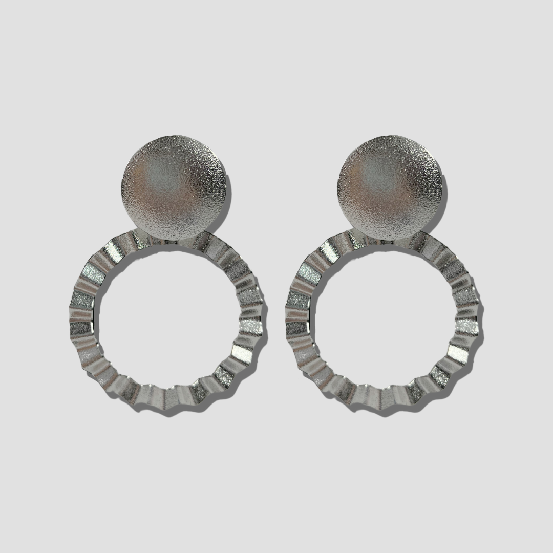 Silver Circular Earrings