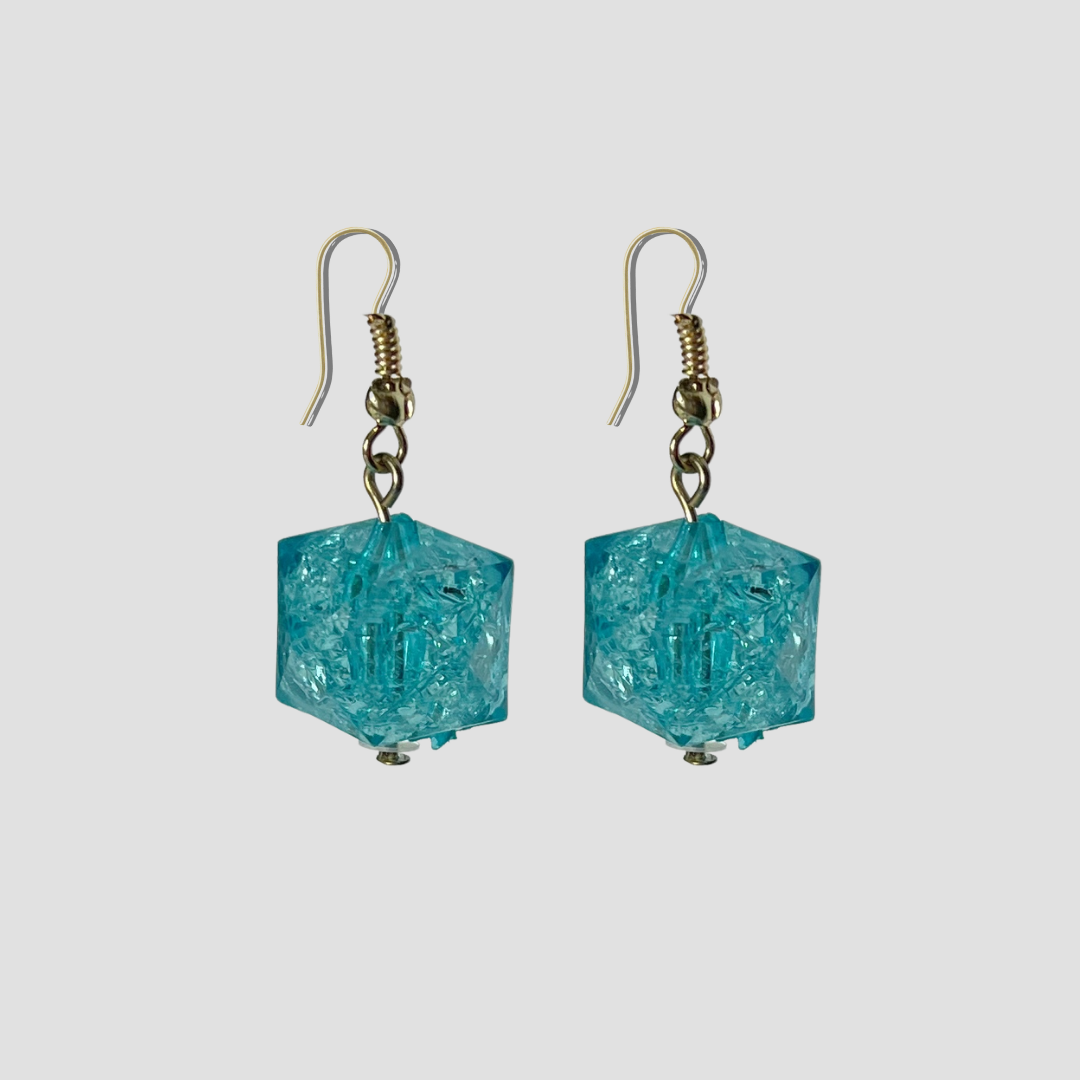 Resin Layered Necklace & Drop Earrings