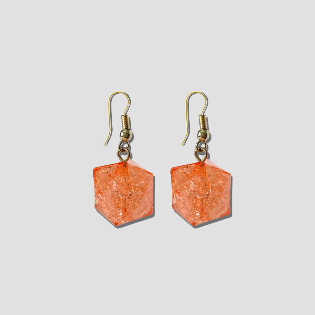 Resin Layered Necklace & Drop Earrings