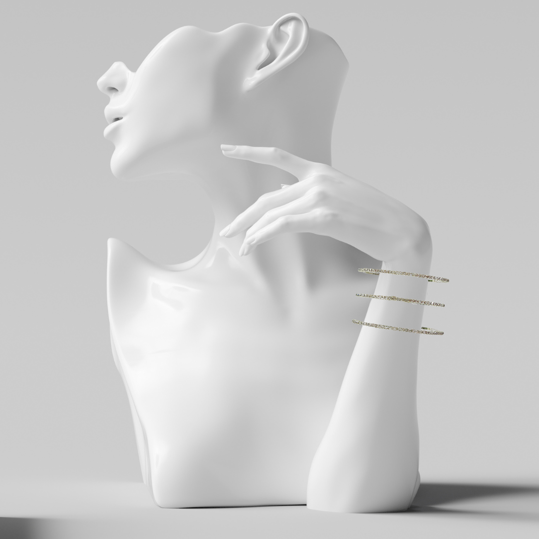 MultiLayer Silver Crystal Rhinestone Cuff Bracelet