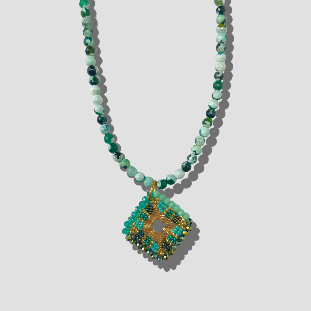 Aventurine Green Shakira Necklace & Earring Set