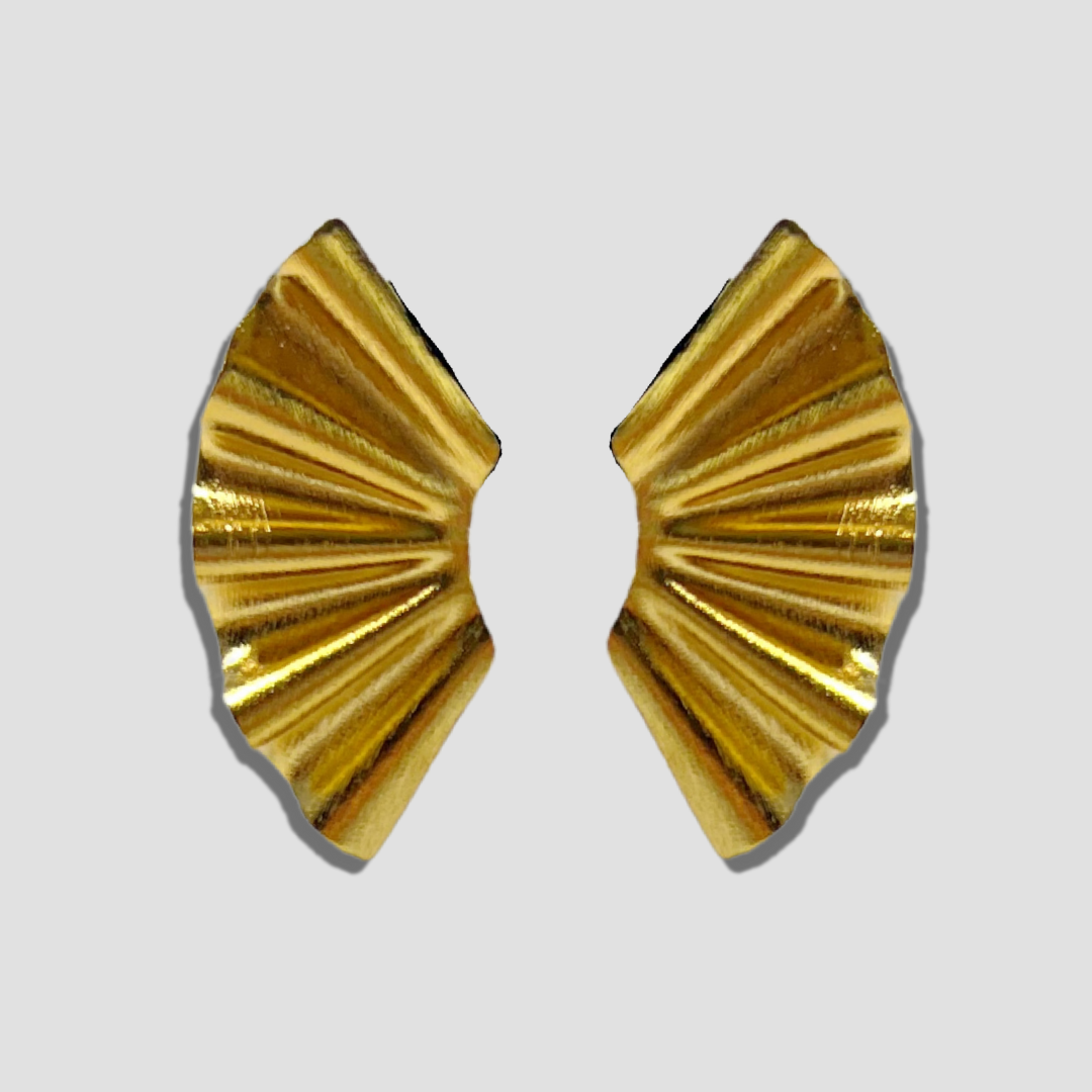Fan Gold Earring & Ring Set