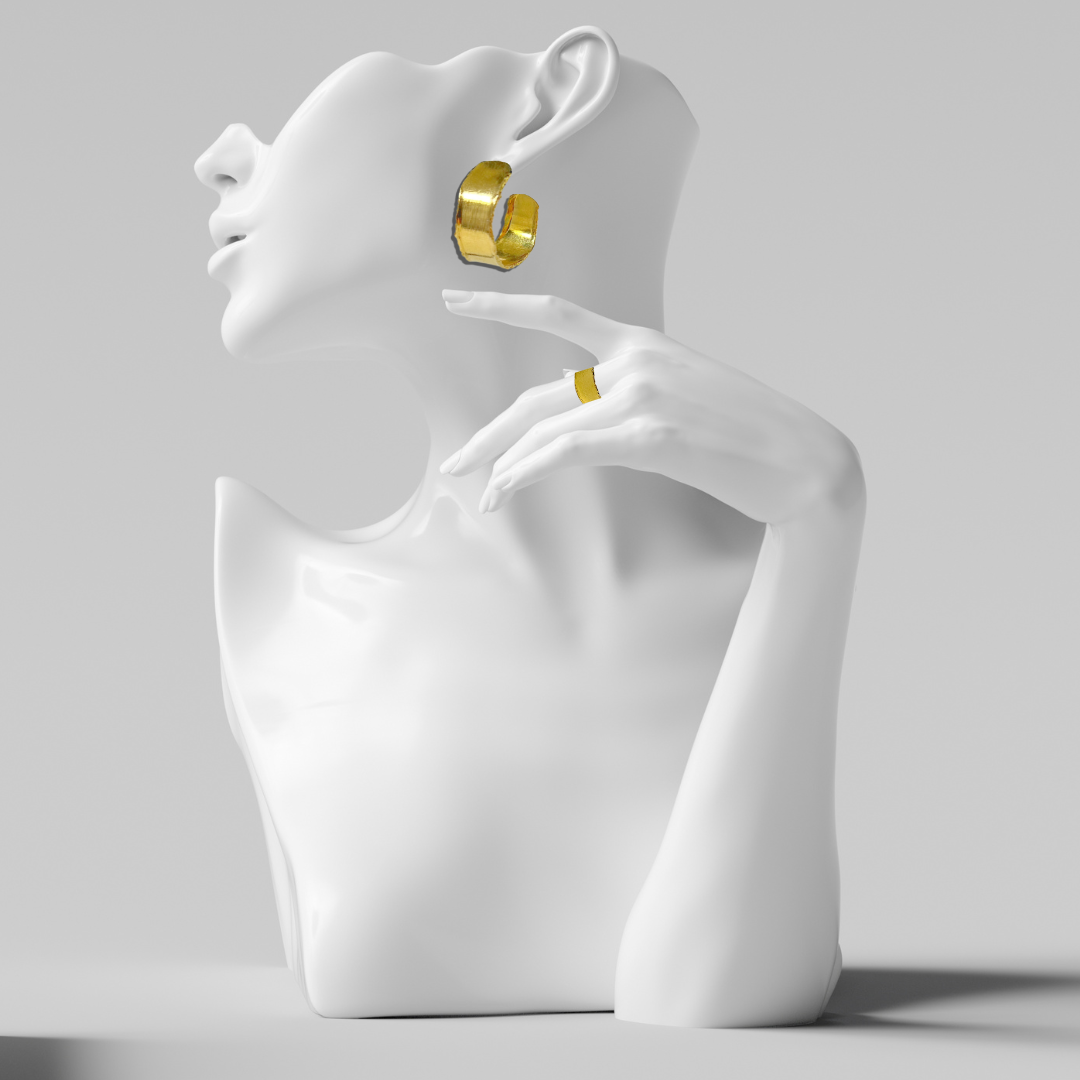 Hoop Earring & Ring Set