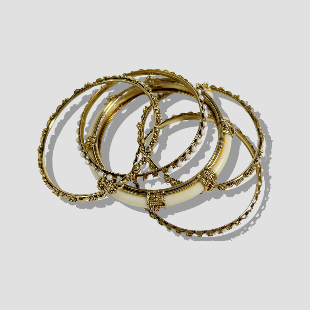 Gold Luxury Stacked Bracelet Set