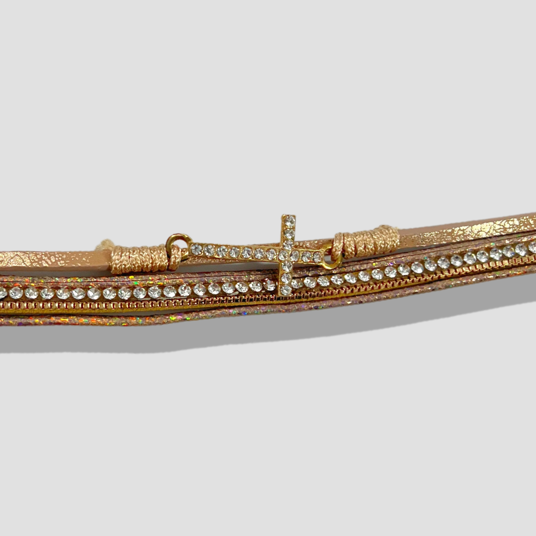 Gold Cross Bracelet