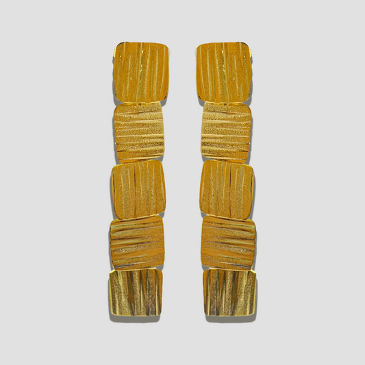 Long Square Drop Earrings