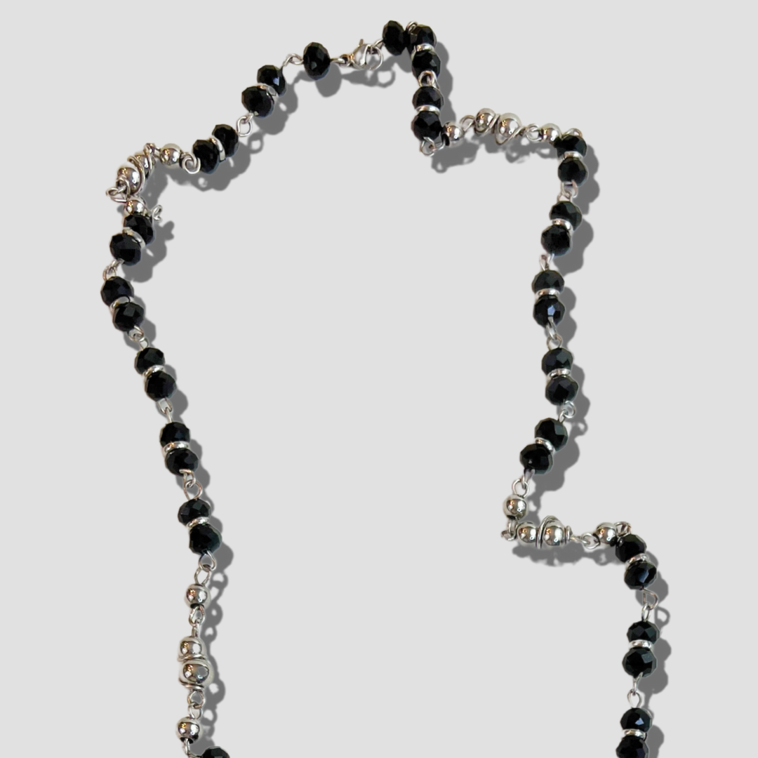 Men's Silver Stainless Steel Rosario