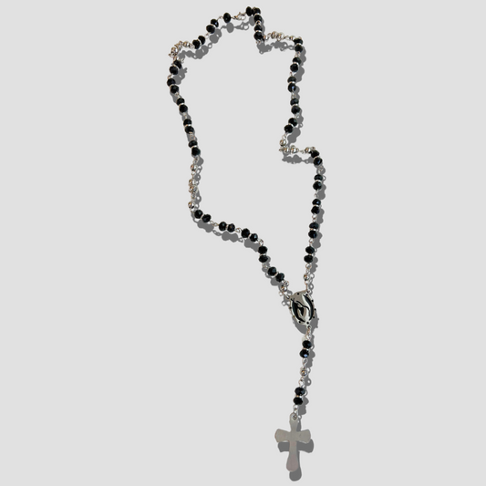 Men's Silver Stainless Steel Rosario