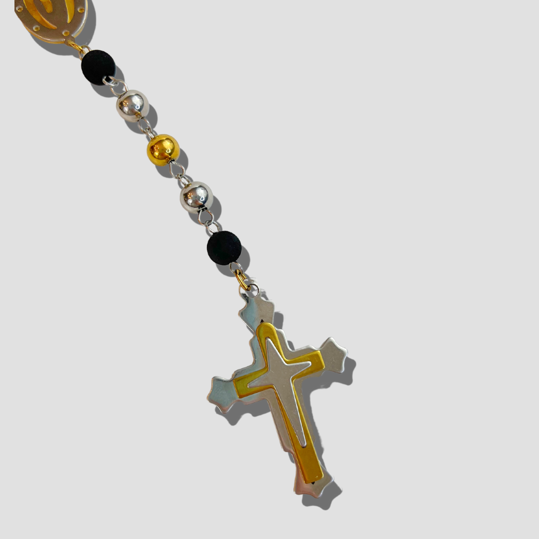 Men's Gold Stainless Steel Rosario