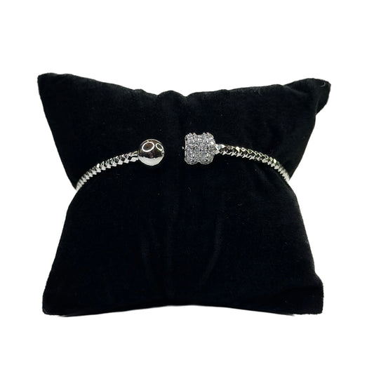 Rhinestone Open Bar Bracelet