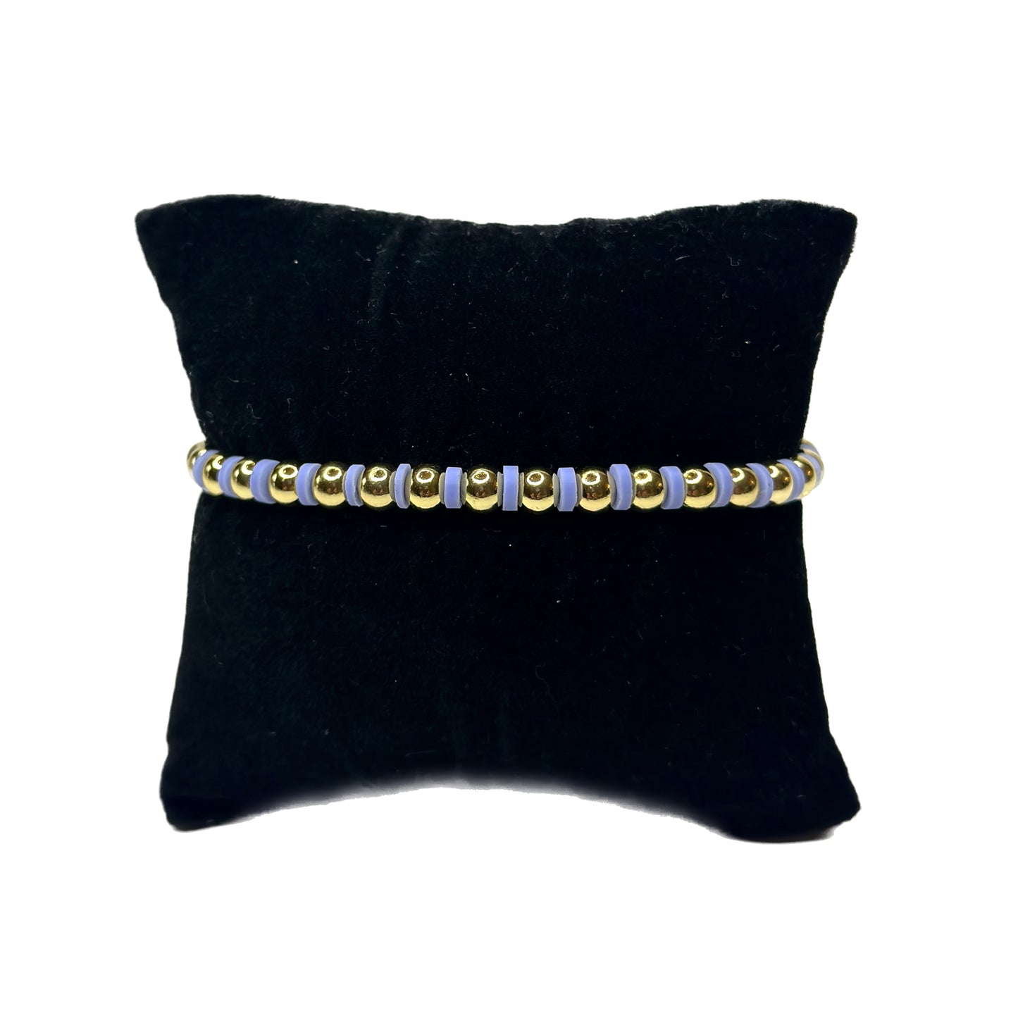 Lilac Gold Beads Bracelet