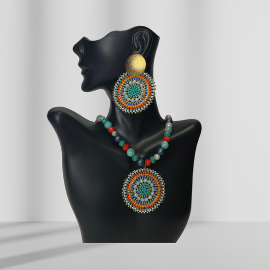 Sky Blue Shakira Necklace & Earring Set