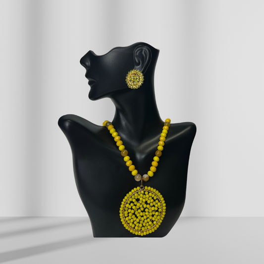 Yellow Sun Shakira Necklace & Earring Set