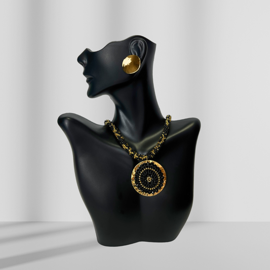 Black Harmony Shakira Necklace & Earring Set