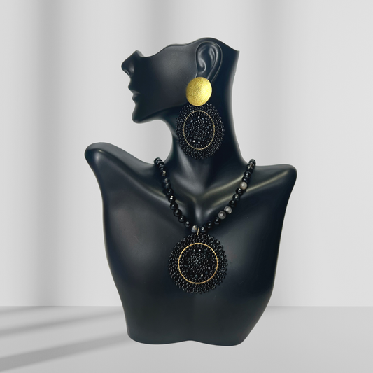 Black Shakira Necklace & Earring Set