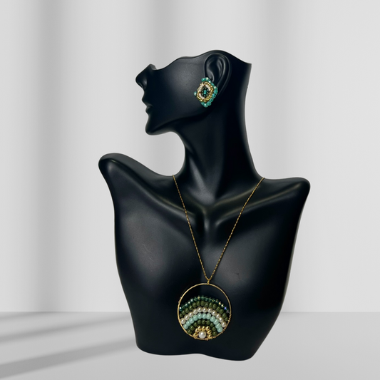 Emerald Shakira Necklace & Earring Set