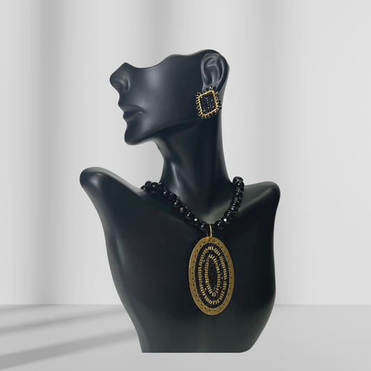 Black Magic Shakira Necklace, Ring & Earring Set