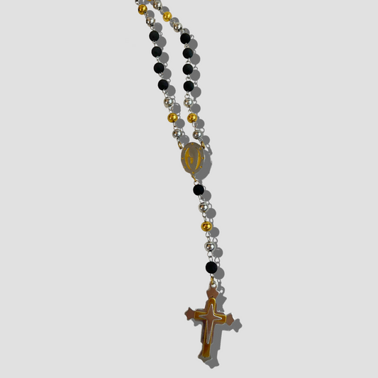 Men's Gold Stainless Steel Rosario