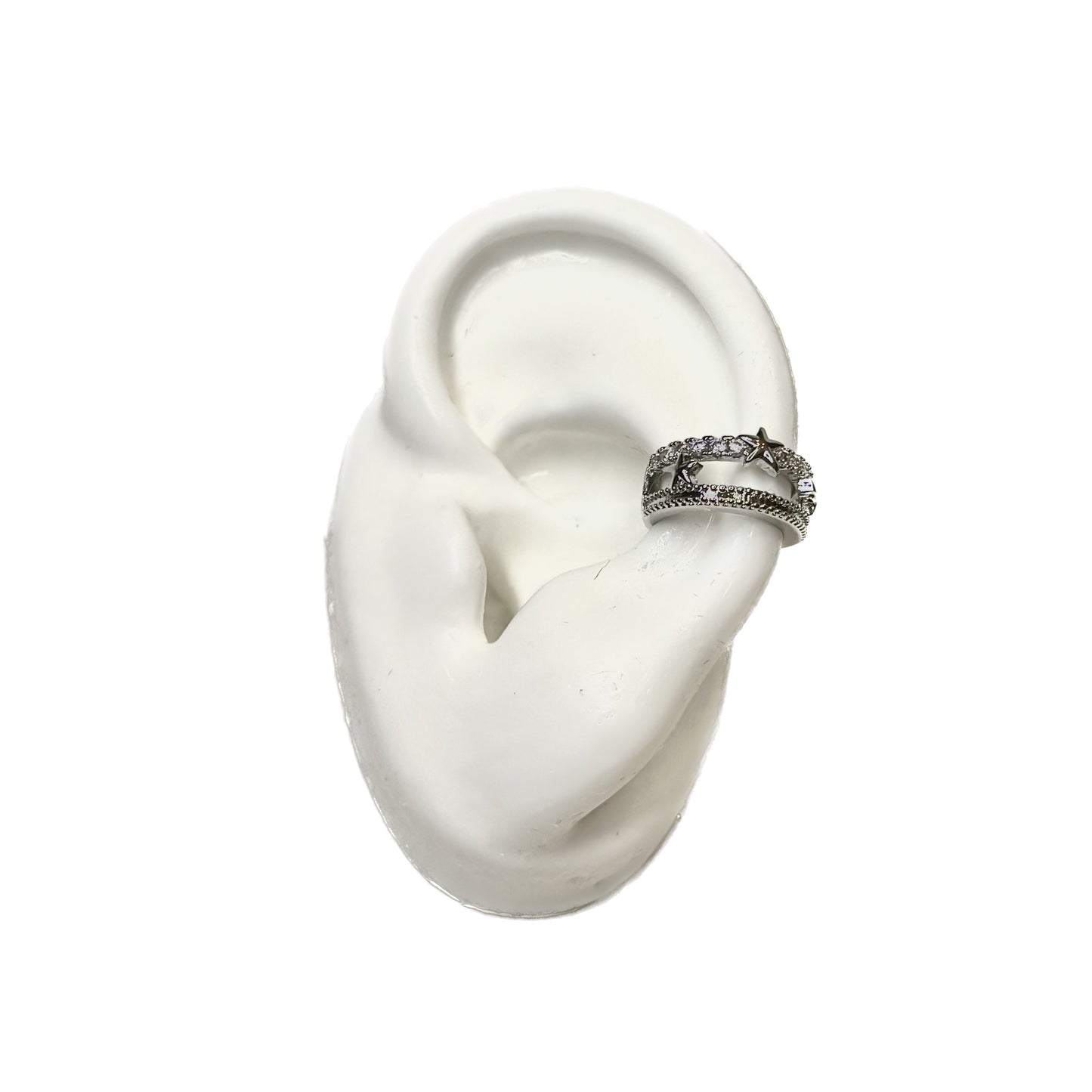 Shooting Star Silver Ear Cuff