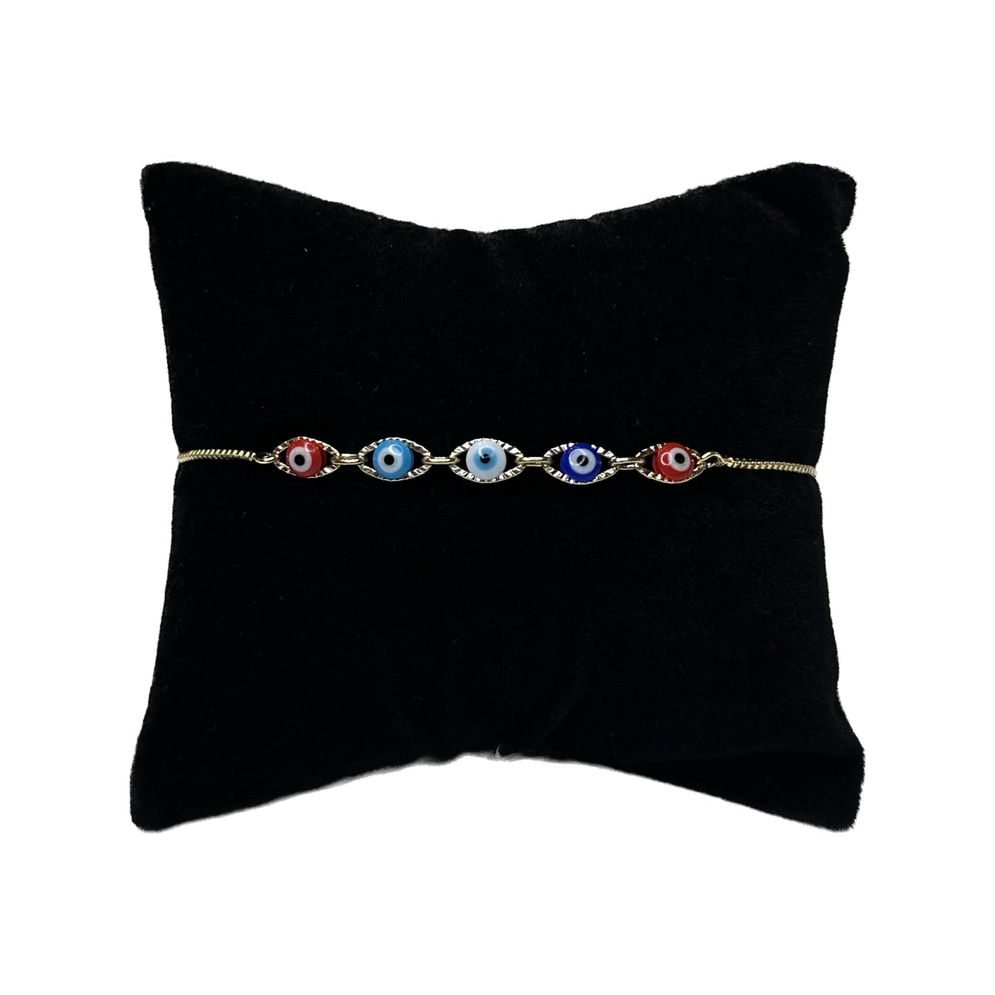 Multicolor 5 Evil Eye Bracelet