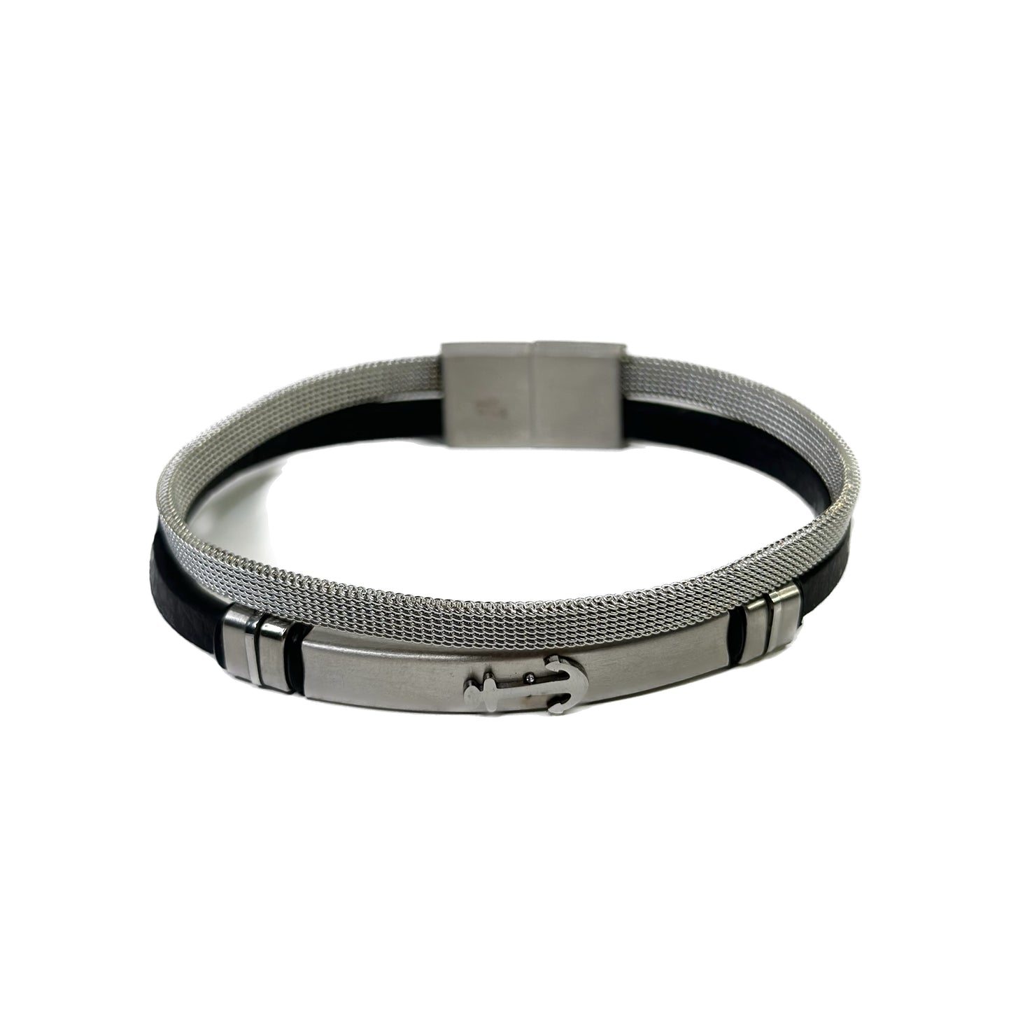 Stainless Steel Leather Bracelet